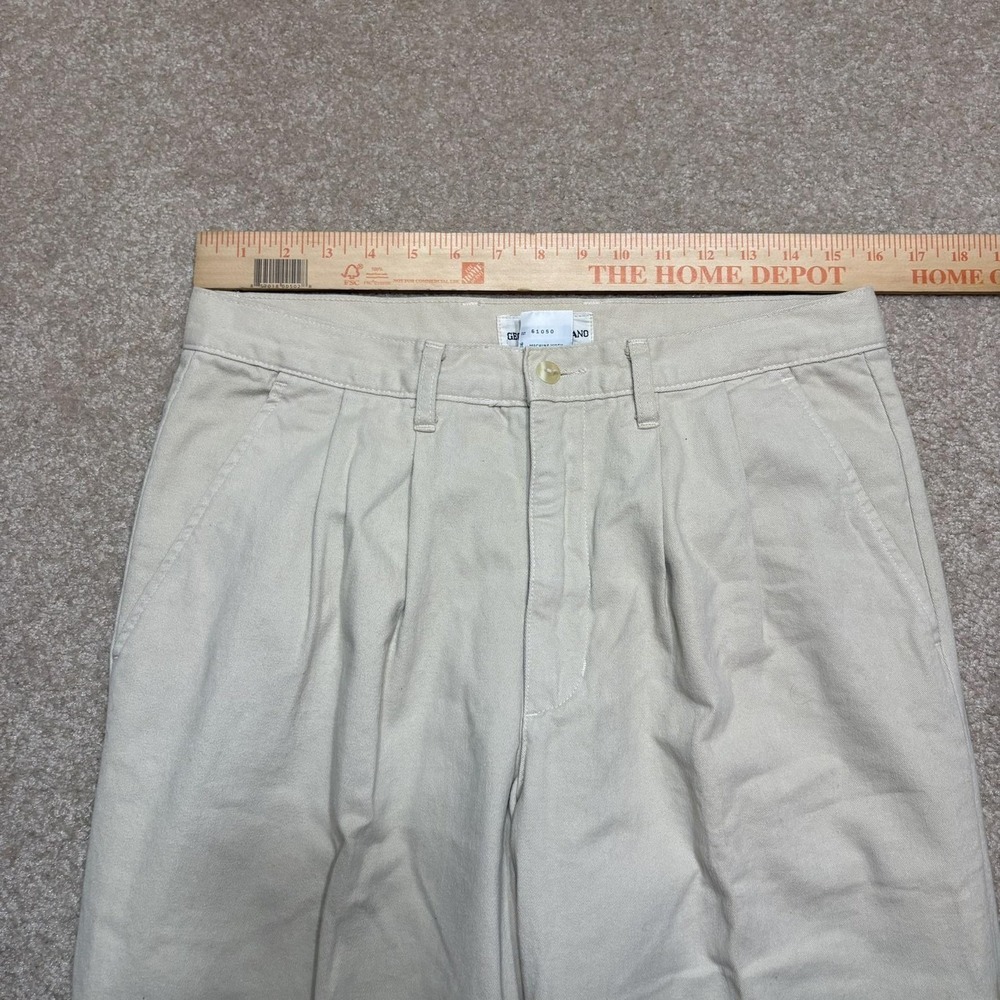 Vtg Guess Georges Marciano Pants Mens 32x32 Beige Pleated Chino USA Twill 80s - Picture 6 of 16